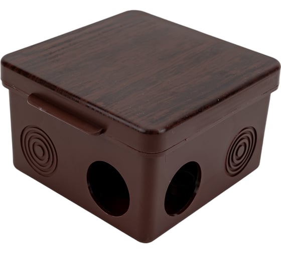 Распаячная коробка IEK км 80x80x50мм о/к ip54 7 вв. дуб UKO31-080-080-050-K24-54