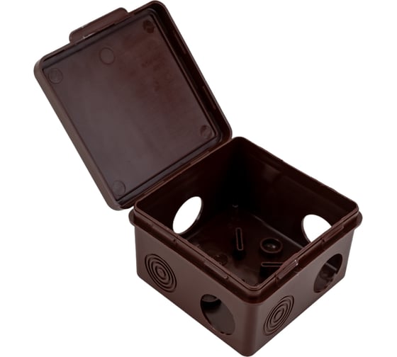 Распаячная коробка IEK км 80x80x50мм о/к ip54 7 вв. дуб UKO31-080-080-050-K24-54