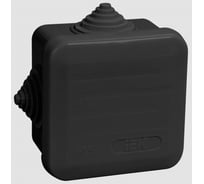 Распаячная коробка IEK км41236 70x70x40мм ip44 4 вв. черная UKO21-070-070-040-K02-44