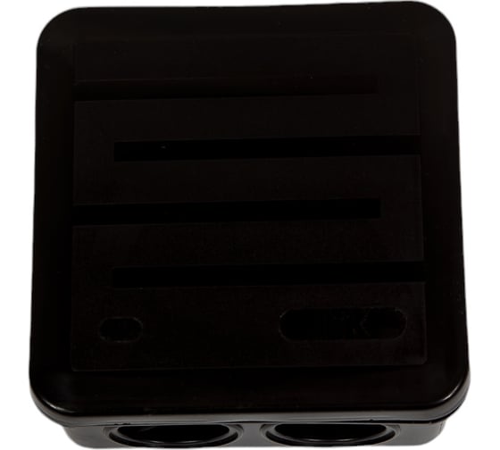 Распаячная коробка IEK км41255 100x100x50мм ip44 6 вв. черная UKO21-100-100-050-K02-44