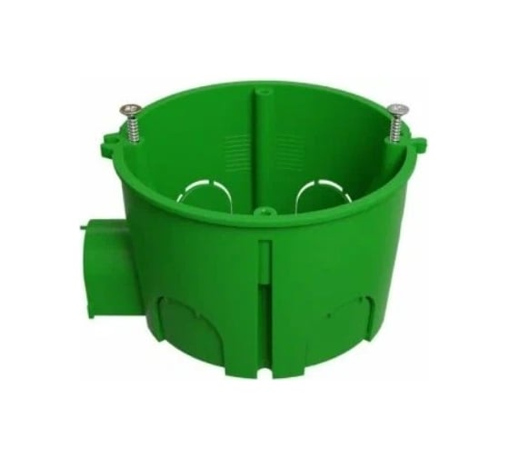 Установочная коробка Greenel D68x45 одноух. для кирп.стен, зелен. стикер GE40004-10-R