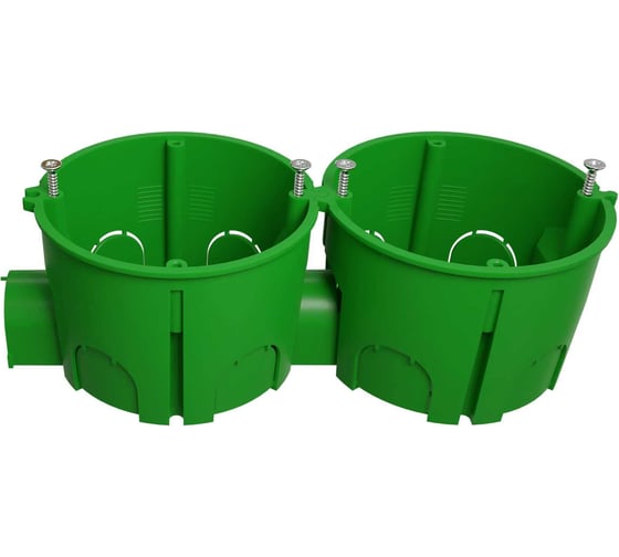 Установочная коробка Greenel D68x45 одноух. для кирп.стен, зелен. стикер GE40004-10-R