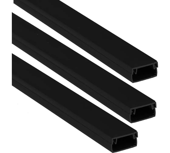 Мини-канал Экопласт Mex16/16bl 16x16мм, 1шт=2м, черный 77002BL-2