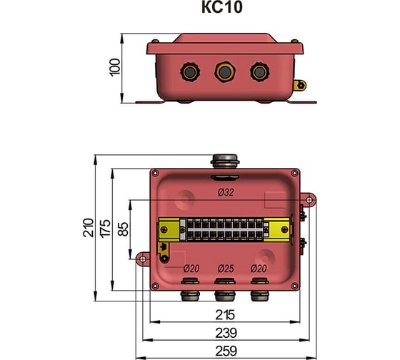 Коробка ГОФРОМАТИК Кс-10 с латунными сальниками ( 4шт. сальника) zeta30335