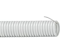 Гофрированная труба IEK ПВХ, 16мм, с протяжкой, серая, 10м 2887791
