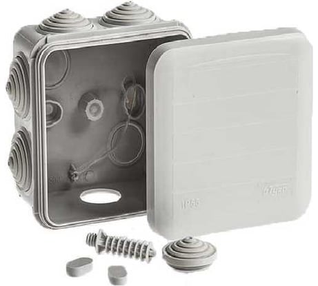 Распределительная коробка Рувинил Тусо для открытой проводки 85x85x50 мм для быстрого монтажа 67041