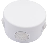 Распределительная коробка Рувинил Тусо для открытой проводки D 80 мм H50 мм белая 67025Б