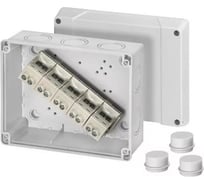 Клеммная 5-полюсная коробка HENSEL 10-35 кв.мм 160x200x98 IP55/IP65 серая 6000014