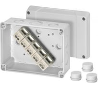 Клеммная 5-полюсная коробка HENSEL 2.5-16 кв.мм 125x167x82 IP55/IP65 серая 6000011