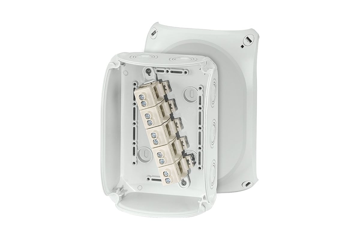 Клеммная коробка HENSEL 5 положений до 16мм2 130x180x77 IP66/67 серая ...