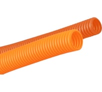 Труба гофрированная ПНД Электропласт 20мм с зондом оранжевая 100м, м 20ORHDPE100