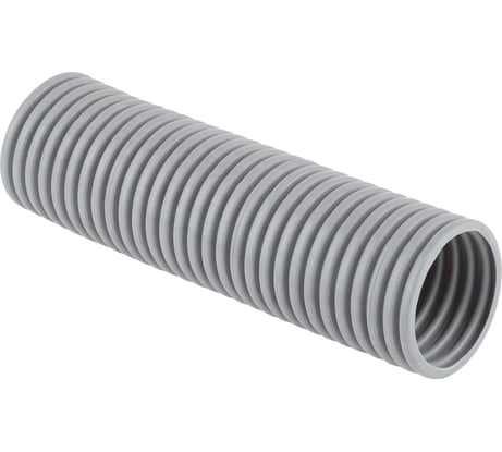 Гофрированная труба Рувинил 63 мм ПВХ серая с зондом легкая 15 м 16301
