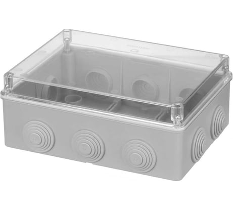 Коробка распределительная TDM ELECTRIC 190х140х70мм, прозрач. крышка, IP55, 10 гермовводов SQ1401-1142