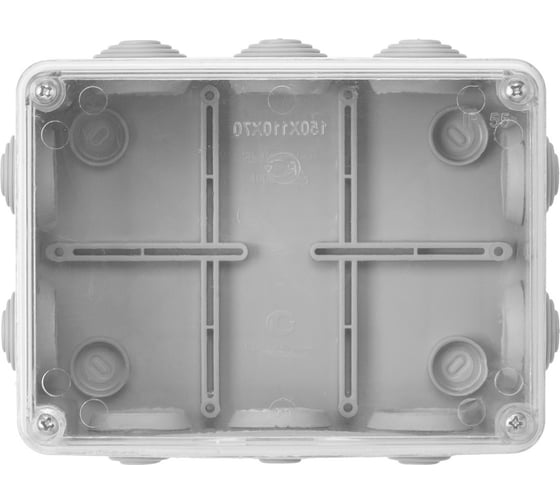 Коробка распределительная TDM ELECTRIC 150х110х70мм, прозрач. крышка, IP55, 10 гермовводов SQ1401-1141