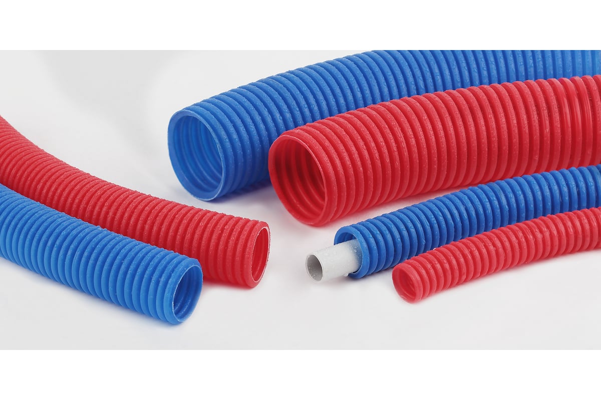 Гофрированная труба Рувинил 63 мм ПНД синяя для МПТ 15 м 26300С ...