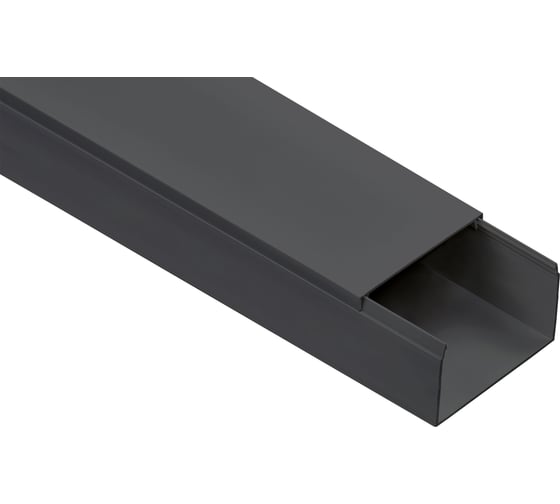 Кабель-канал IEK 80x60 "элекор" черный 2 м EL-KK10-080-060-1-K02-C