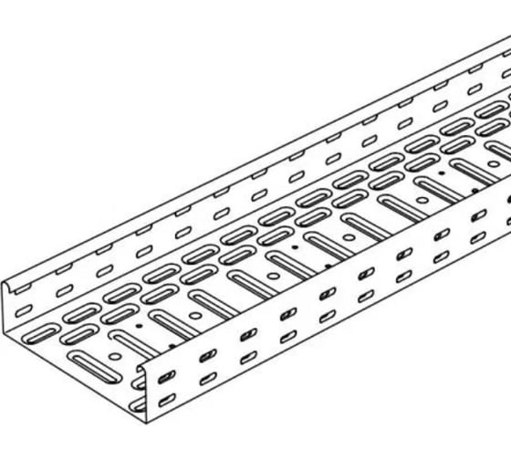 Листовой кабельный лоток OBO Bettermann LKS 615 FS RU, 60х150х3000 мм, S=0,7 мм, перфорированный, сталь, конвейерный цинк 6048912
