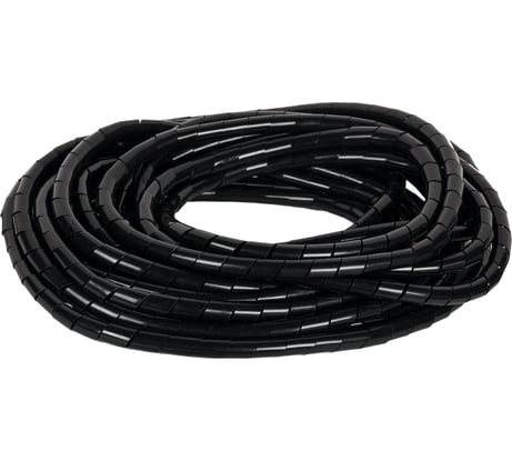 Спиральная лента для организации и защиты кабельных пучков NIKOMAX черная, 10м NMC-SWB06-010-BK