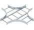 Х-образная секция OBO Bettermann LK 1140 R5 FT, для лестничных лотков, R=500 мм, h=110 мм, B=400 мм, сталь, горячий цинк 6219706 1