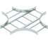 Х-образная секция OBO Bettermann LK 1150 R5 FT, для лестничных лотков, R=500 мм, h=110 мм, B=500 мм, сталь, горячий цинк 6219708 1