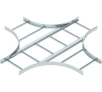 Х-образная секция OBO Bettermann LK 640 R5 FS, для лестничных лотков, R=500 мм, h=60 мм, B=400 мм, сталь, конвейерный цинк 6214436