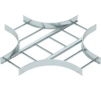 Х-образная секция OBO Bettermann LK 1140 R5 FS, для лестничных лотков, R=500 мм, h=110 мм, B=400 мм, сталь, конвейерный цинк 6219686
