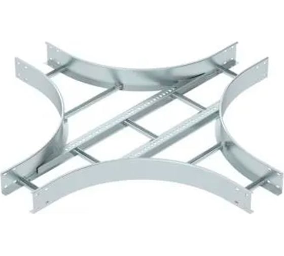 Х-образная секция OBO Bettermann LK 1120 R5 FS, для лестничных лотков, R=500 мм, h=110 мм, B=200 мм, сталь, конвейерный цинк 6219682