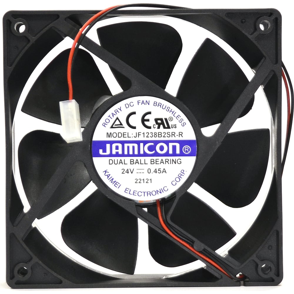 Вентилятор JAMICON JF1238B2SR 120х120х38 24В с разъемом 2 конт.MOLEX ...