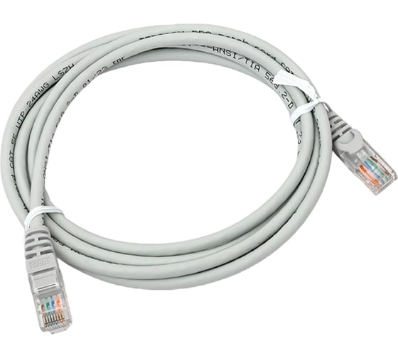 Неэкранированный патч-корд EKF teracom pro cat.5e utp оболочка lszh серый (2,0м) TRP-5EUTP-LSH-2M-GY 1
