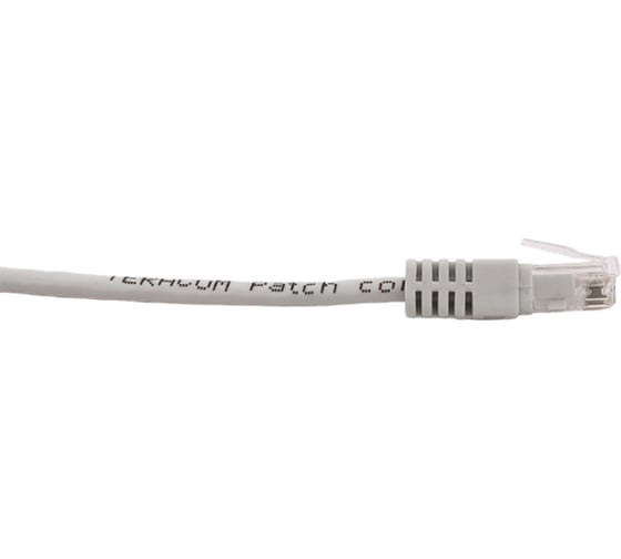 Неэкранированный патч-корд EKF teracom cat.5e (1гбит/с) utp оболочка pvc серый (1м) TRC-5EUTP-PVC-1M-GY