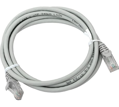 Неэкранированный патч-корд EKF teracom pro cat.6 utp оболочка lszh серый (2,0м) TRP-6UTP-LSH-2M-GY