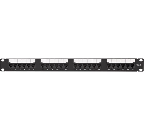 Патч-панель EKF teracom pro 19'' cat.6 1u неэкранированная utp 24 порта rj-45 dual idc TRP-PPNL-6UTP-1U24