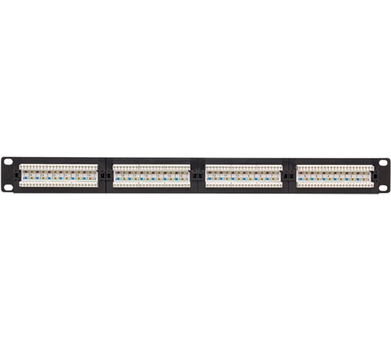 Патч-панель EKF teracom pro 19'' cat.6 1u неэкранированная utp 24 порта rj-45 dual idc TRP-PPNL-6UTP-1U24