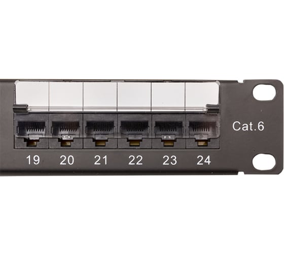 Патч-панель EKF teracom pro 19'' cat.6 1u неэкранированная utp 24 порта rj-45 dual idc TRP-PPNL-6UTP-1U24