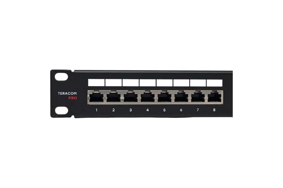 Патч-панель EKF teracom pro 19'' cat.5e 1u полный экран stp 24 порта rj ...