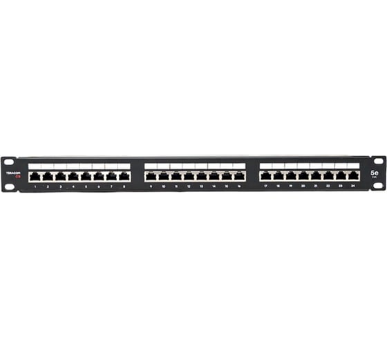 Патч-панель EKF teracom pro 19'' cat.5e 1u полный экран stp 24 порта rj-45 dual idc с органайзером TRP-PPNL-5ESTP-1U24