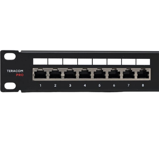 Патч-панель EKF teracom pro 19'' cat.5e 1u полный экран stp 24 порта rj-45 dual idc с органайзером TRP-PPNL-5ESTP-1U24