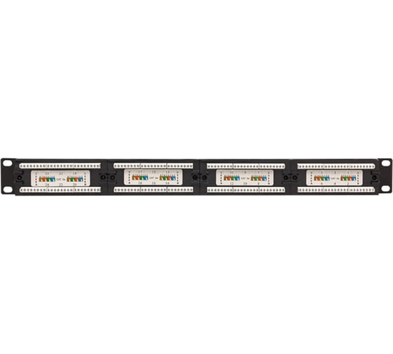Патч-панель EKF teracom pro 19'' cat.5e 1u неэкранированная utp 24 порта rj-45 dual idc с органайзером TRP-PPNL-5EUTP-C1U24