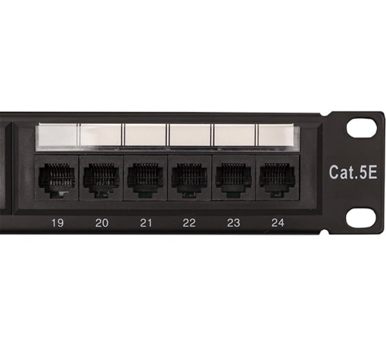 Патч-панель EKF teracom pro 19'' cat.5e 1u неэкранированная utp 24 порта rj-45 dual idc с органайзером TRP-PPNL-5EUTP-C1U24