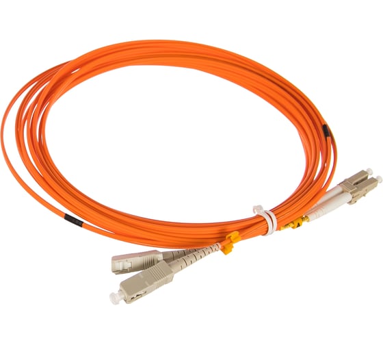 Переходной волоконно-оптический шнур NIKOMAX оранжевый, 5м NMF-PC2M2C2-SCU-LCU-005 1