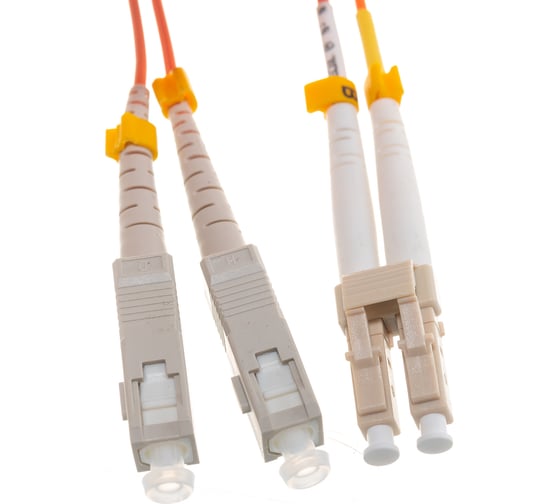 Переходной волоконно-оптический шнур NIKOMAX оранжевый, 3м NMF-PC2M2C2-SCU-LCU-003