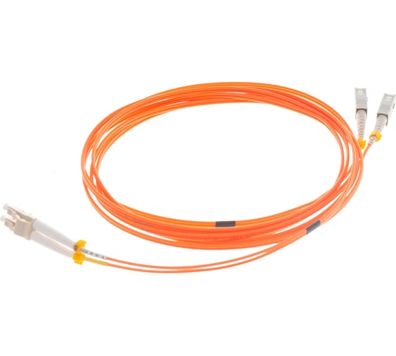 Переходной волоконно-оптический шнур NIKOMAX оранжевый, 3м NMF-PC2M2C2-SCU-LCU-003