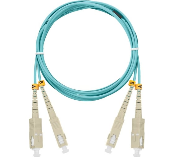 Соединительный волоконно-оптический шнур NIKOMAX аква, 2м NMF-PC2M3C2-SCU-SCU-002