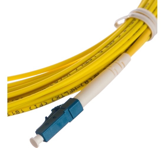 Переходной волоконно-оптический шнур NIKOMAX желтый, 10м NMF-PC1S2C2-FCU-LCU-010