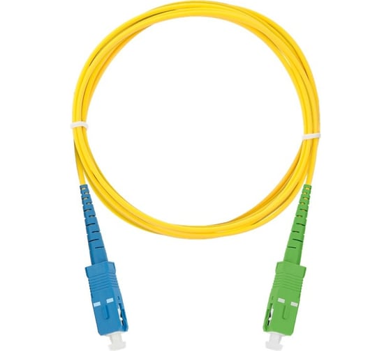 Переходной волоконно-оптический шнур NIKOMAX желтый, 2м NMF-PC1S2C2-SCU-SCA-002