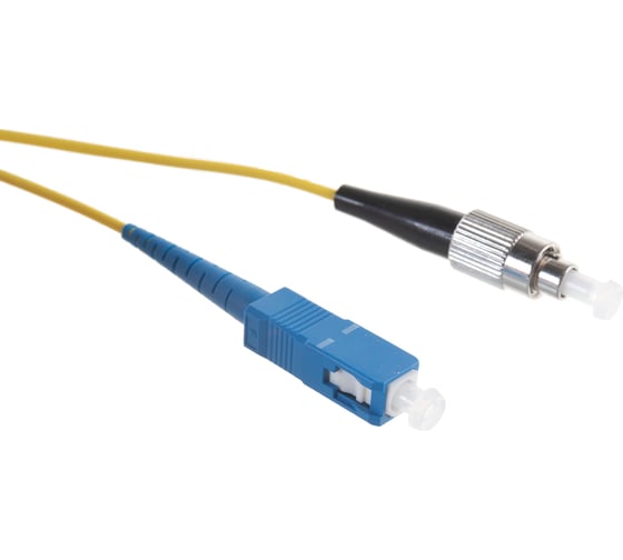 Переходной волоконно-оптический шнур NIKOMAX желтый, 10м NMF-PC1S2C2-SCU-FCU-010