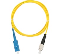 Переходной волоконно-оптический шнур NIKOMAX желтый, 3м NMF-PC1S2C2-SCU-FCU-003