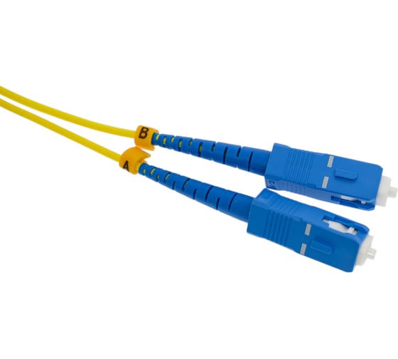 Переходной волоконно-оптический шнур NIKOMAX желтый, 10м NMF-PC2S2C2-SCU-LCU-010