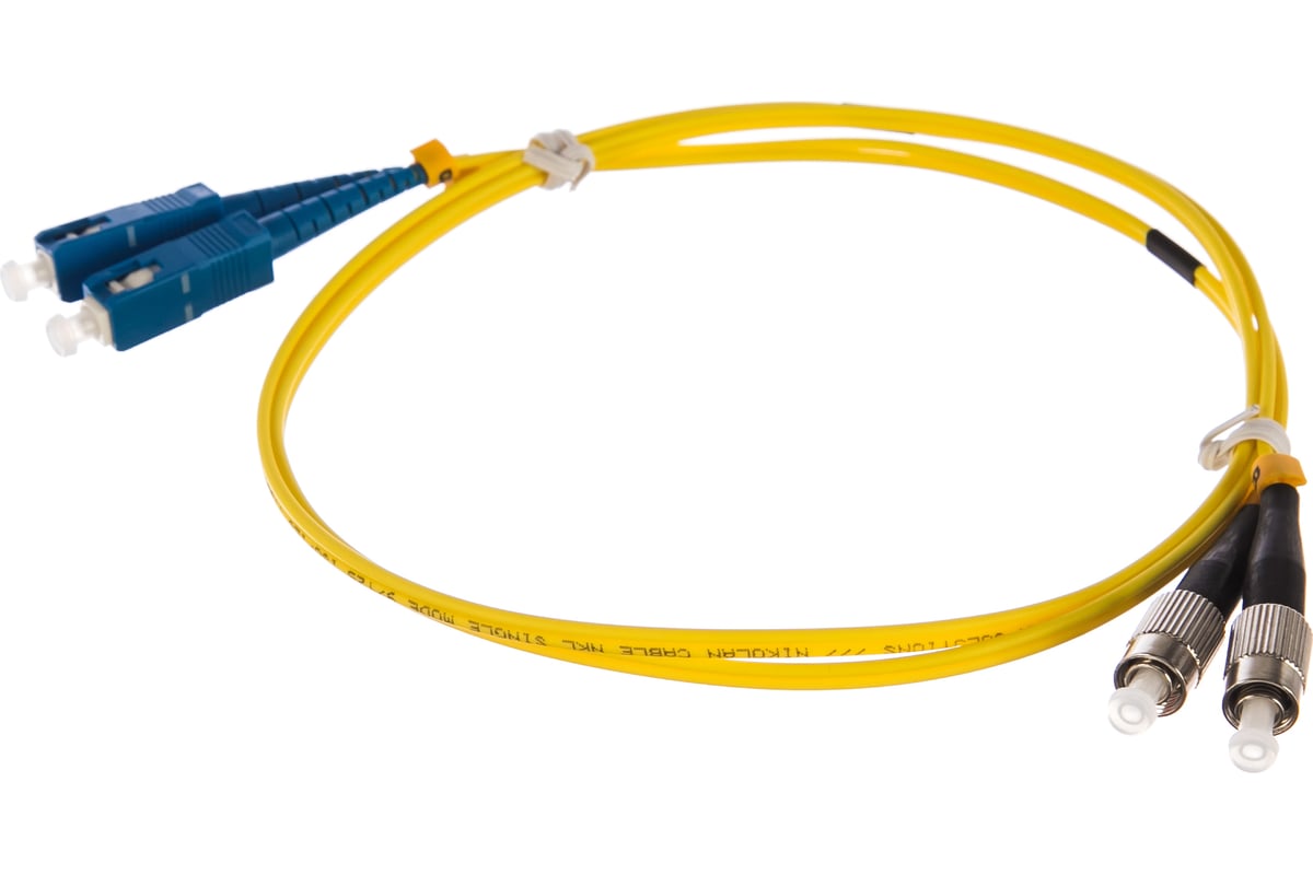 Переходной волоконно-оптический шнур NIKOMAX желтый, 1м NMF-PC2S2C2-SCU ...