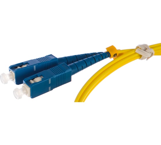 Переходной волоконно-оптический шнур NIKOMAX желтый, 1м NMF-PC2S2C2-SCU-FCU-001